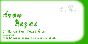 aron mezei business card